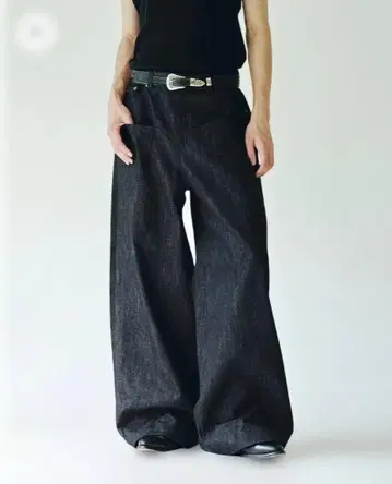 DOUBLE POCKET RIGID SLUB BAGGY DENIM