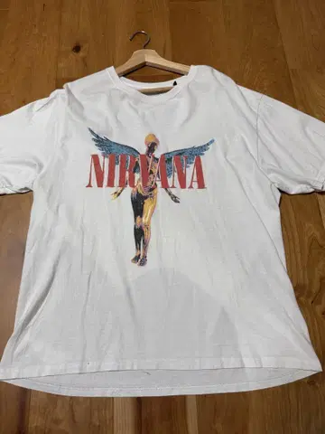 NIRVANA 그래픽 T셔츠 L 사이즈 화이트