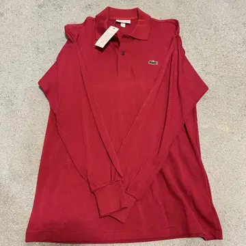 LACOSTE 레드 피케 셔츠 US S