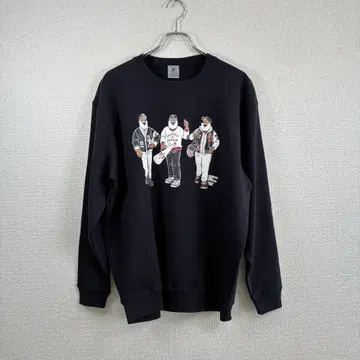 CAPTAIN SANTA 블랙 맨투맨 상의 XL