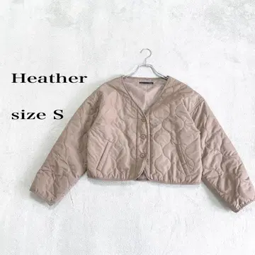 Heather 퀼팅 자켓 핑크 브라운 S 사이즈