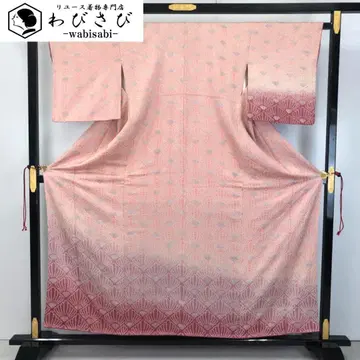 츠케사게 총 시보리 마름모꼴 무늬 그라데이션 옅은 매실색 K-5320