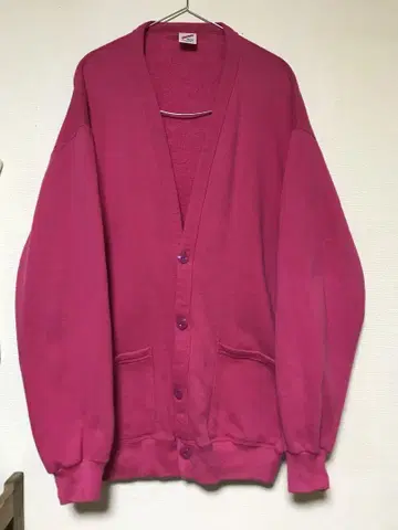 레어 컬러 JERZEES USA제 맨투맨 가디건 80s PINK
