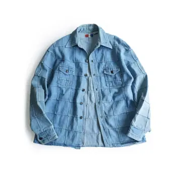70s Aventure denim patch work shirts