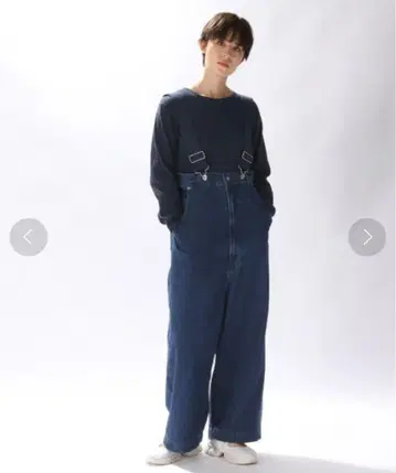 니코앤드 서스펜더 와이드 데님 살로펫