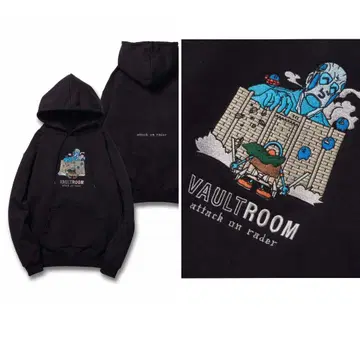 랏다 진격의 거인 vaultroom 후드티 M 사이즈 블랙