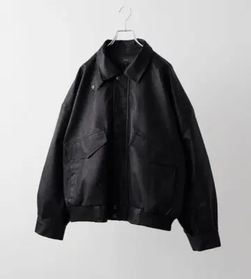 CLEL 완판템 빈티지 디자인 인조 가죽 블루종