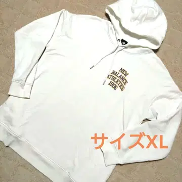 뉴발란스 긴팔 후드티 XL 화이트 원포인트 코튼64