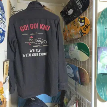 지브리 마녀 배달부 키키 코튼 비에라 셔츠 마녀의 힘 L 사이즈