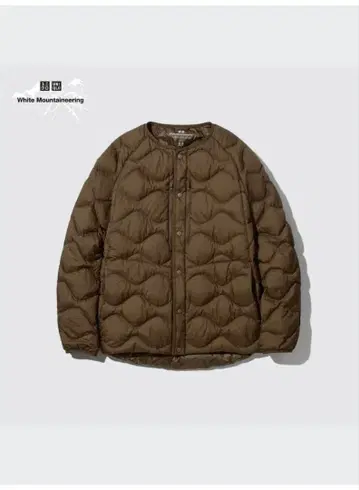 유니클로 x 화이트 마운티니어링 울트라 라이트 다운 BROWN XL