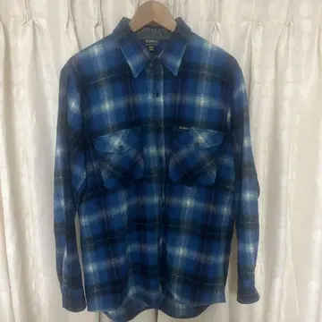 OSH KOSH 블루 계열 체크 플란넬 셔츠 M