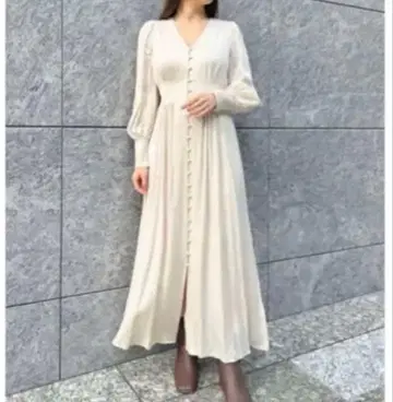 새상품급 프레이 아이디 새틴 턱 원피스 BEG 0