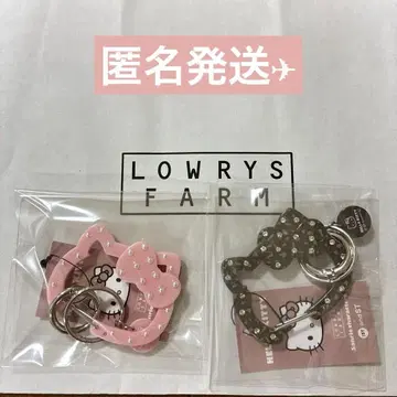 LOWRYS FARM 키티 퀼팅 카라비너 핑크 레오파드 2점