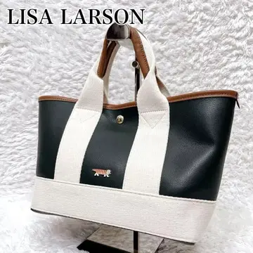 리사 라슨 토트백 보트형 자립 소가죽 탑카피풍 그린