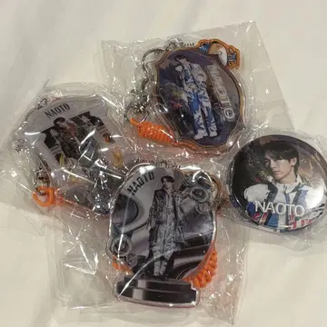 naoto 캔뱃지 코일 체인 키링 가챠