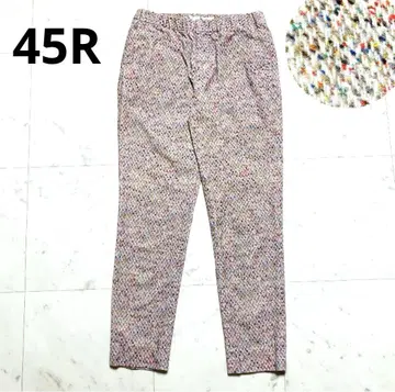 45R 벨로아 트위드 프린트 팬츠 트롱프뢰유 팬츠