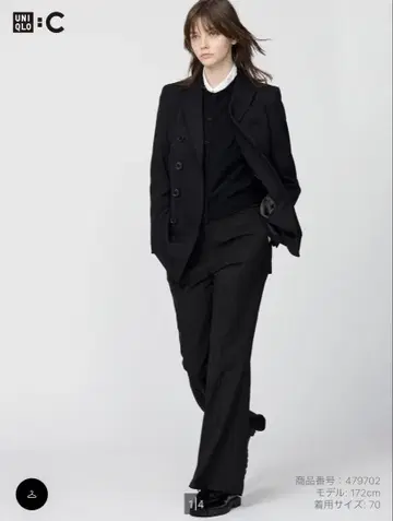 UNIQLO 플레어 팬츠+ 허리 64cm 힙 90cm