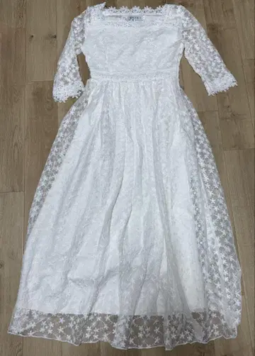 (새상품급) 화이트 레이스 원피스