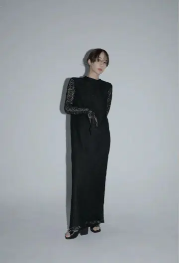 louren geometric lace dress