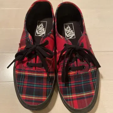 Vans 레드 체크 무늬 스니커즈