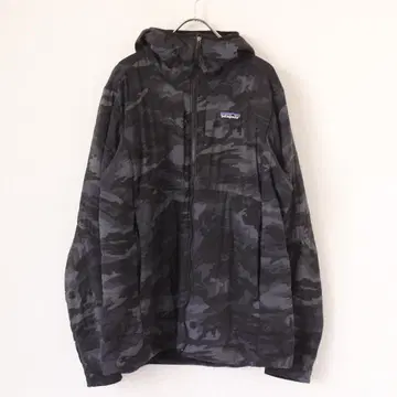 patagonia 나노에어 후디 자켓 M 카모플라주 패턴 블랙