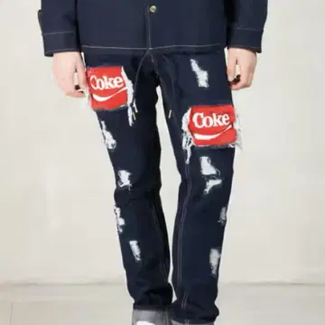 JOYRICH Indigo Coke 데님 팬츠 코카콜라