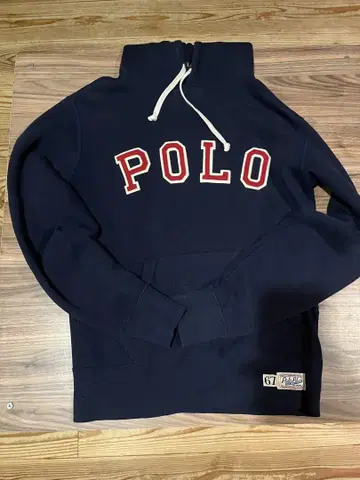 Polo 네이비 후드 부착 후드티