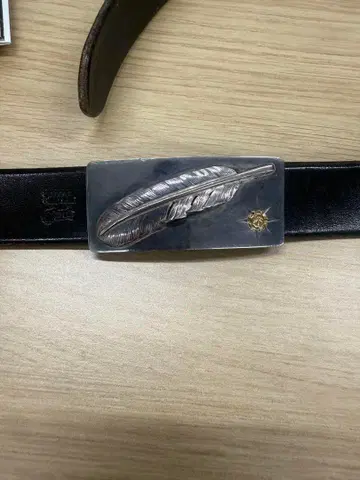 고로즈 3cm 고정식 플레인 페더 벨트 블랙