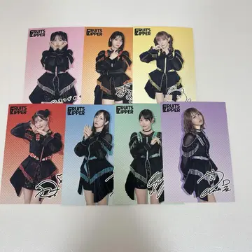 FRUITS ZIPPER 블랙 의상 엽서 세트 컴프