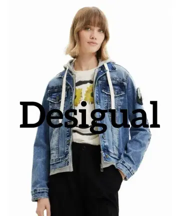 Desigual 후드 부착 데님 자켓 S 사이즈