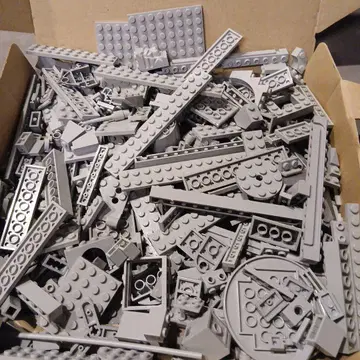 37 LEGO 얇은 그레이 색상 블록 세트