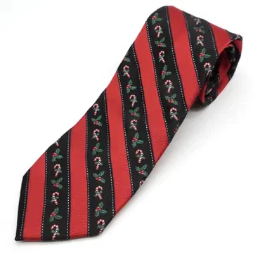크리스마스 보더 넥타이 전나무 구제 의류 올 패턴 빨간색 블랙 빈티지