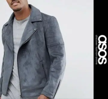 [품절] 일본 미입고*ASOS*신상*스웨이드 라이더 자켓/GREY
