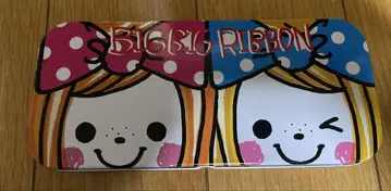 빅 리본 펜 케이스 틴 소품함 헤이세이 레트로 BIGBIG RIBBON