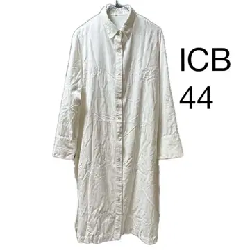 [ ICB ] 빅 사이즈 44 코듀로이 화이트 셔츠 원피스 롱 원피스