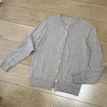 새상품급 무인양품 실크 혼방 울 가디건 M 사이즈