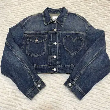 ZARA 다크 데님 크롭 자켓 M 데님 자켓