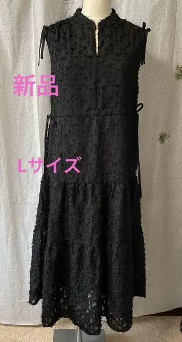 새상품 시착만 한 !! 블랙 맥시 원피스 슬리브리스 L 사이즈