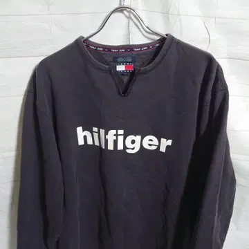 270 90s 플래그 택 타미힐피거 청바지 맨투맨 트레이닝복 L 블랙