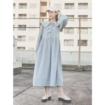 merry jenny 리본리본리본 원피스 롱 그레이 리본