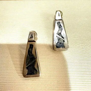 레어 빈티지 + 실버 925 인레이 디자인 이어링 멕시칸 쥬얼리