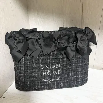 SNIDEL 스나이델 홈 트위드 리본백 블랙