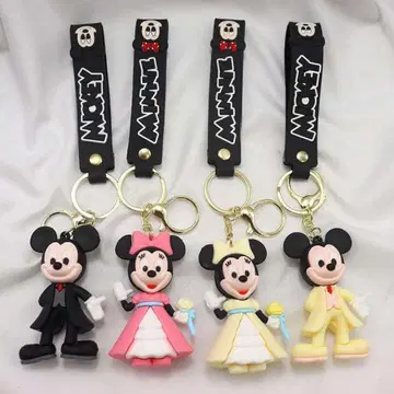 미키 미니 웨딩 키링 4개 세트