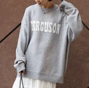 [ LOGAN Knitting Mills ] 자카드 니트 풀오버 그레이