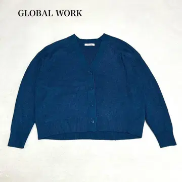 글로벌 워크 트리플 이지 V넥 가디건 숏 스트레치