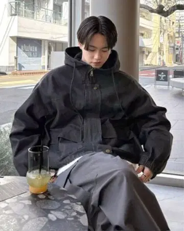 후드 데님 점퍼 nugu