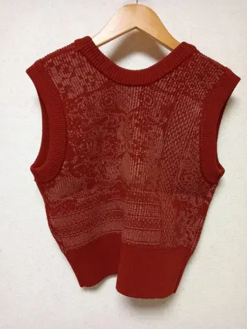 2WAY LACE PAINTING KNIT TOP