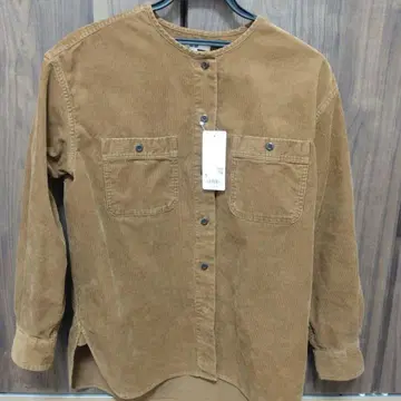 UNIQLO 코듀로이 롱 셔츠 자켓 S 사이즈 브라운