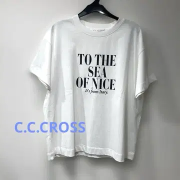 C.C.CROSS 로고T셔츠 화이트