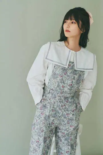 Boka nii x merry jenny 세일러 카라 블라우스 화이트